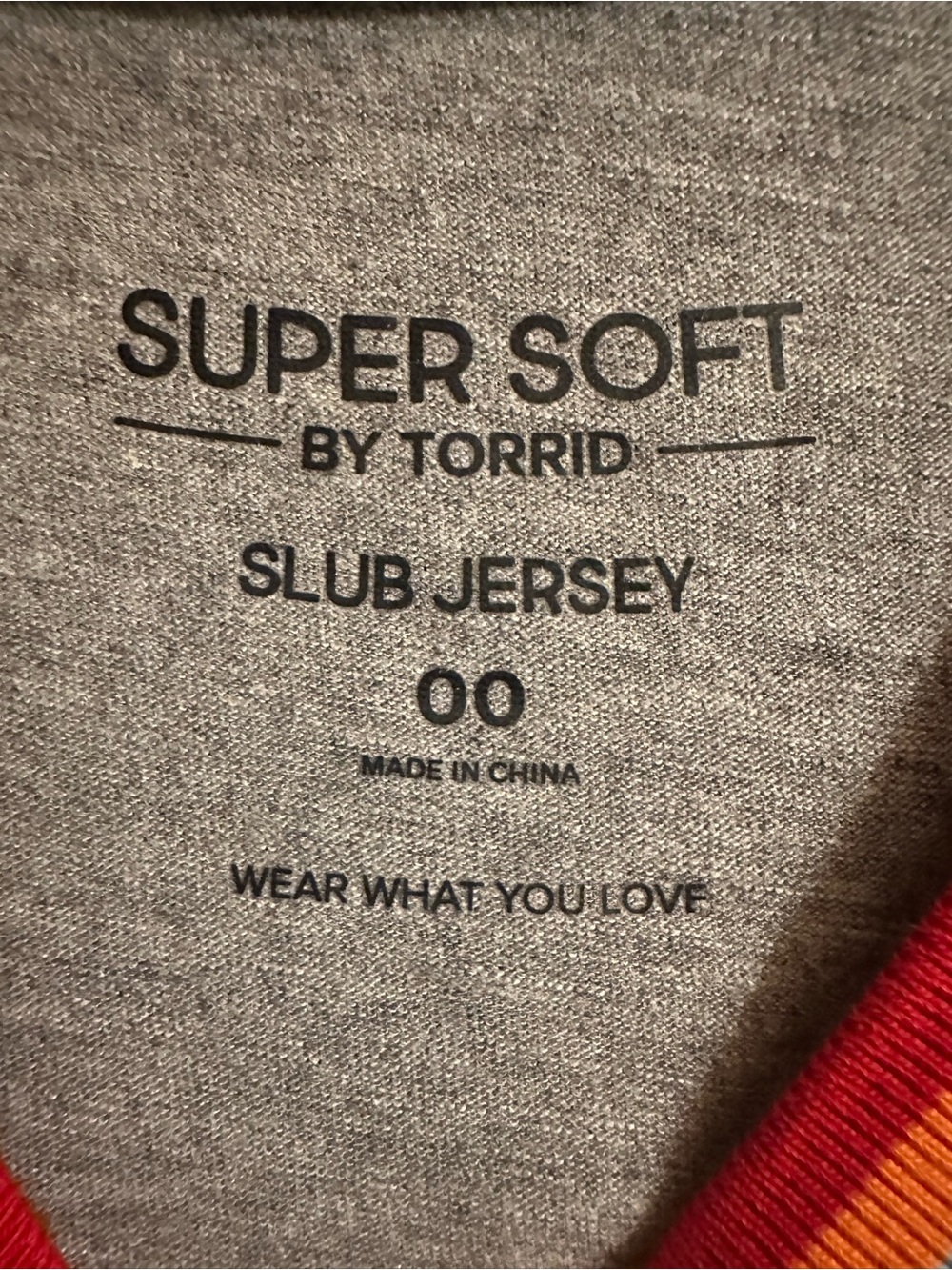 torrid Gray Super Soft Slub Jersey Top - Picture 2 of 3